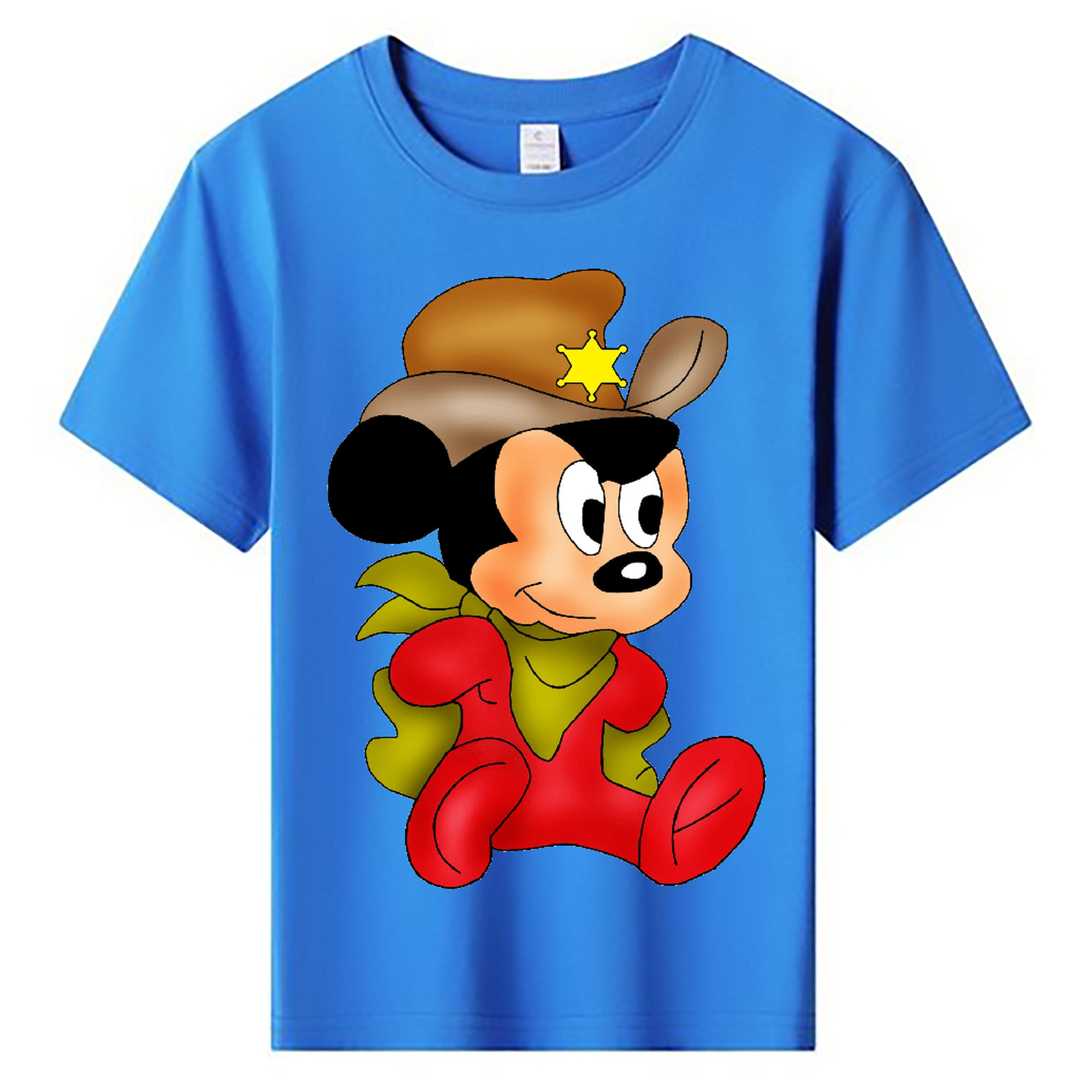 ミッキーマウス Mickey Mouse 綿100％キッズTシャツ（フロントプリント）